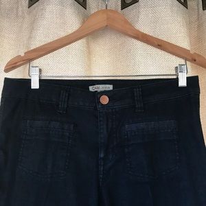 Cabi Farrah dark wash wide leg jeans